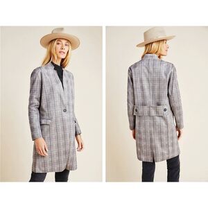 Anthropologie BLANKNYC Womens Small Renegade Longline Blazer Faux Suede Chic NWT